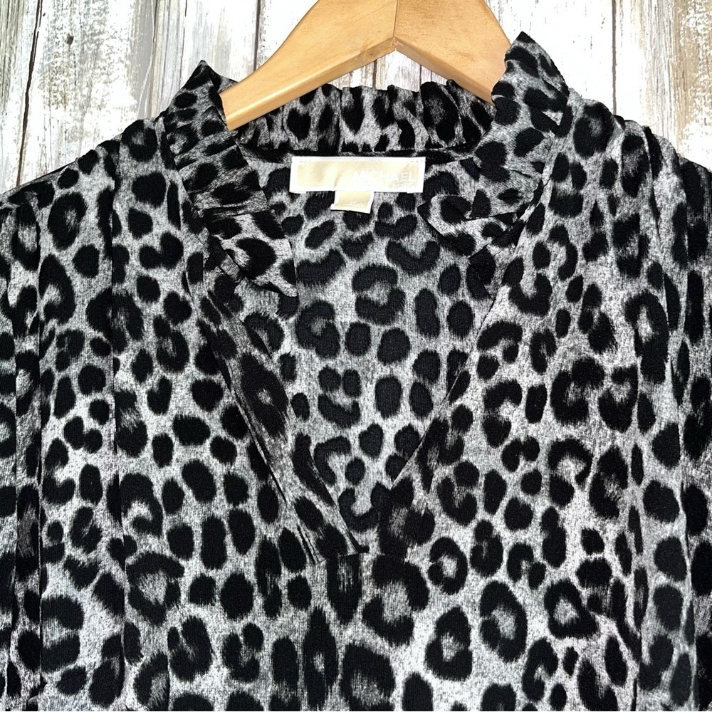 Michael Kors Snow Leopard Blouse - Picture 6 of 7
